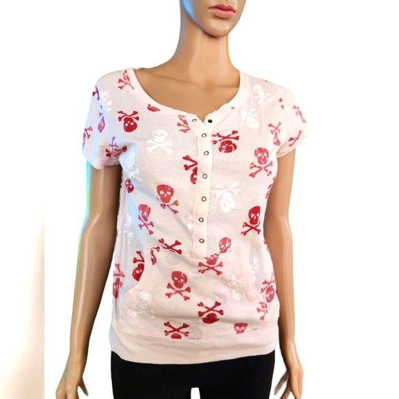 Energie Pink Skull Tee - Picture 1 of 5